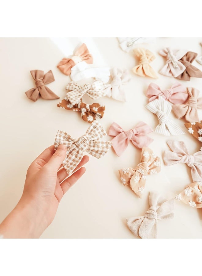 Niceye 24 PACK Baby Girl Hair Clips Set, Hair Bows Barrettes Handmade Accessories Alligator Clip for Babies Infant Toddlers Kids in Pairs - Image 4